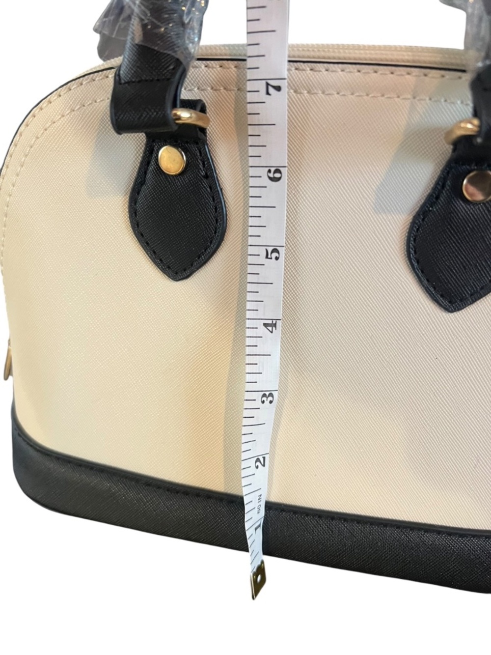 Bagsure Purse & Wallet Set NWOT Cream Black Satchel Bundle - Picture 7 of 15